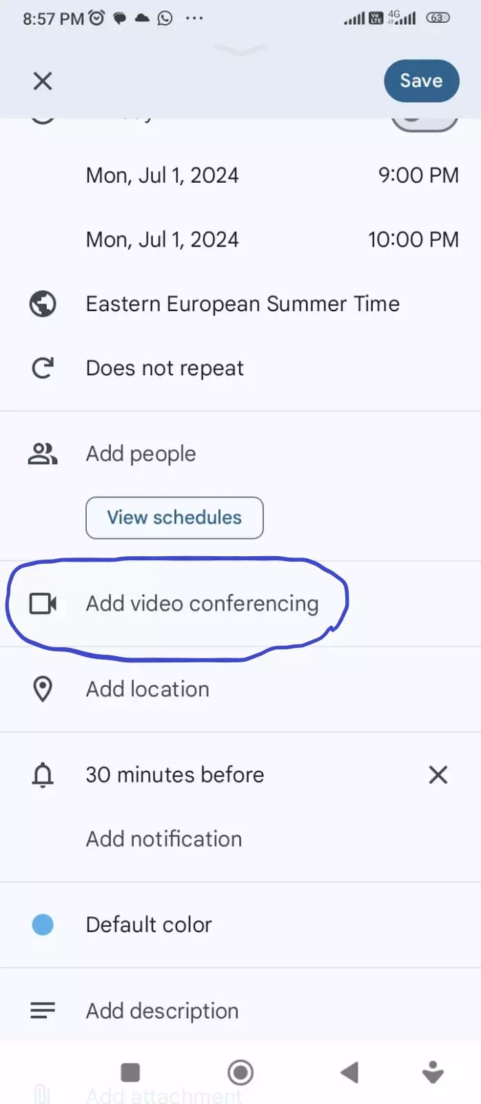 Calendar app integrations